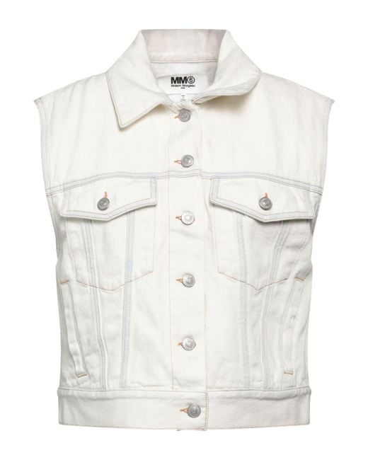 MM6 by Maison Margiela White Denim Outerwear