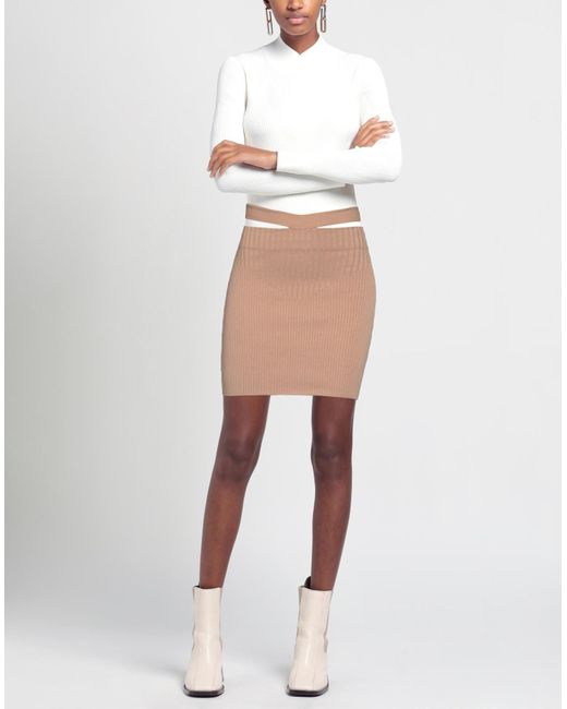ANDREADAMO Natural Mini Skirt