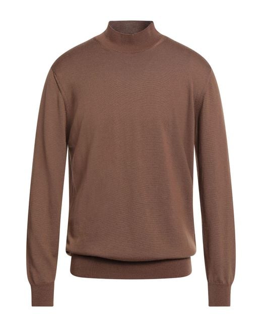 Tagliatore Brown Turtleneck for men