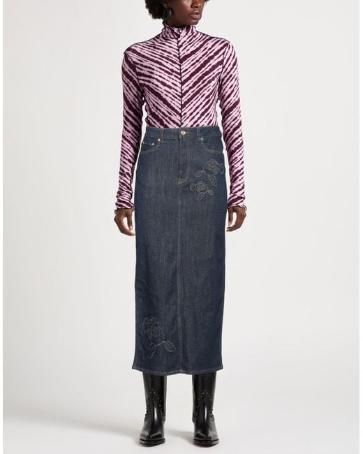 Ganni Blue Denim Skirt