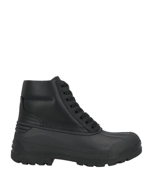 Emporio Armani Black Ankle Boots Cow Leather for men