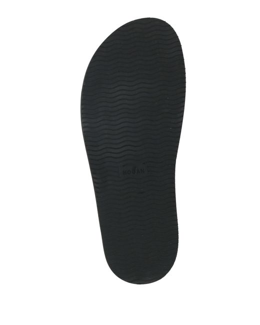 Hogan Black Sandals Leather for men