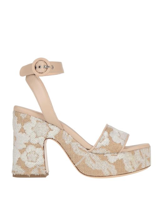 Agl Attilio Giusti Leombruni White Sandals Leather, Textile Fibers