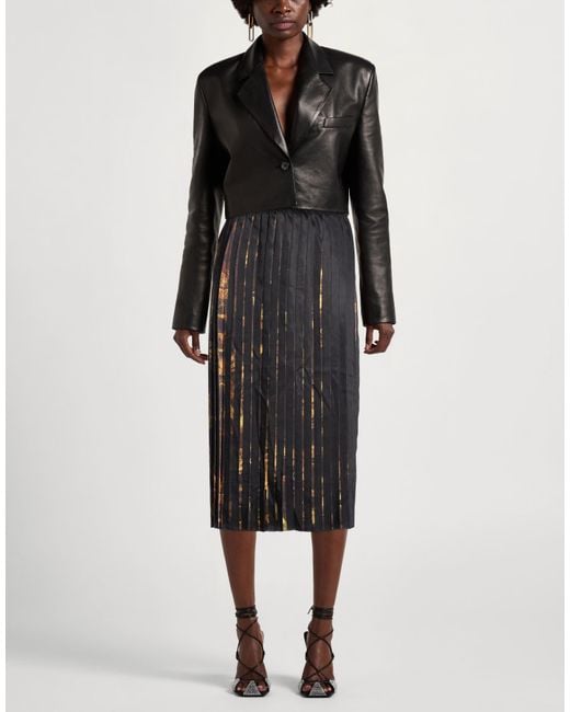 Versace Jeans Couture Black Midi Skirt