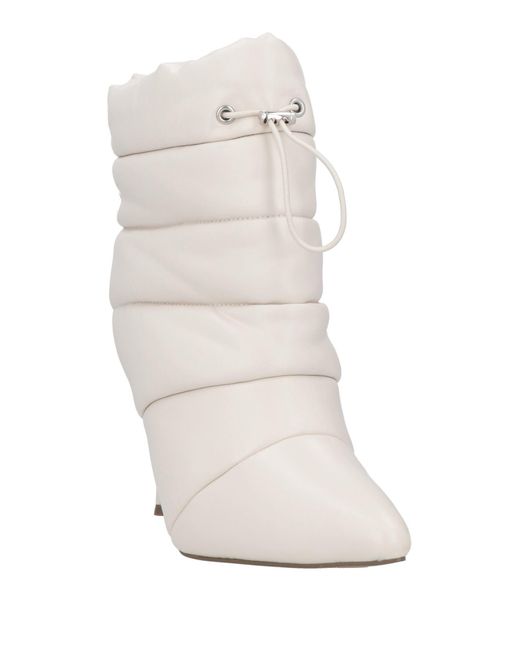 Steve Madden White Ankle Boots