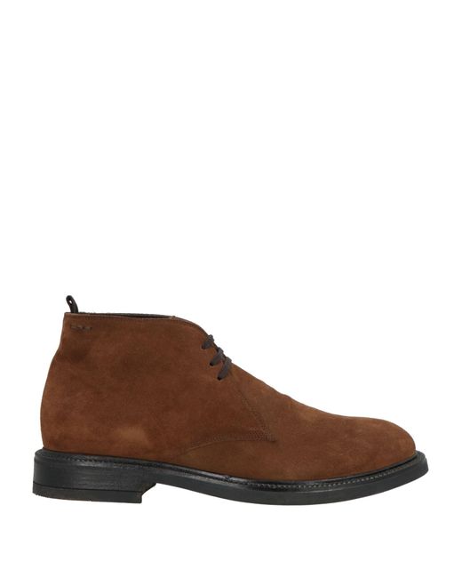Alexander Hotto Brown Ankle Boots Leather for men