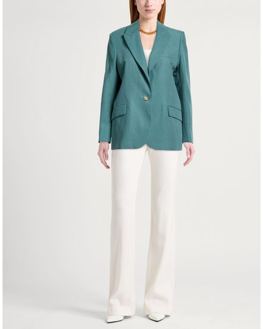 Ba&sh Green Blazer Lyocell, Linen