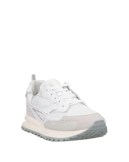 HIDNANDER White Sneakers Leather, Textile Fibers