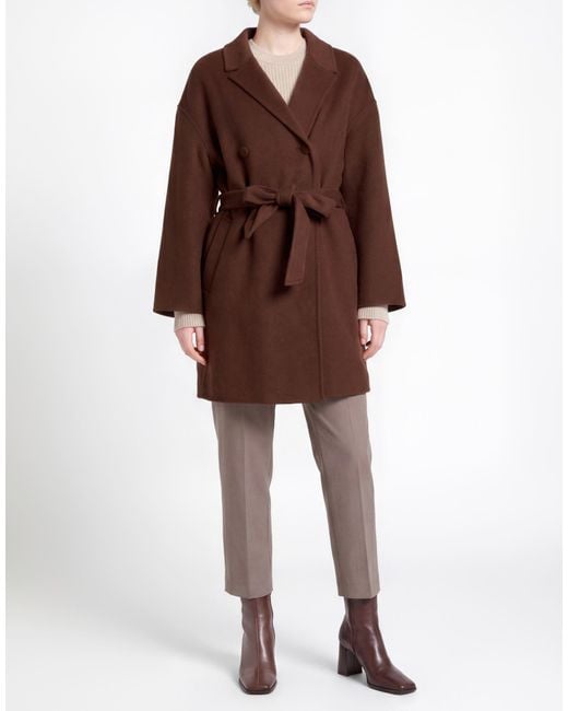 Officine Generale Brown Coat Wool