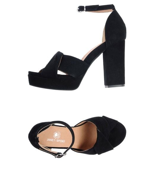 Janet & Janet Black Sandals Soft Leather