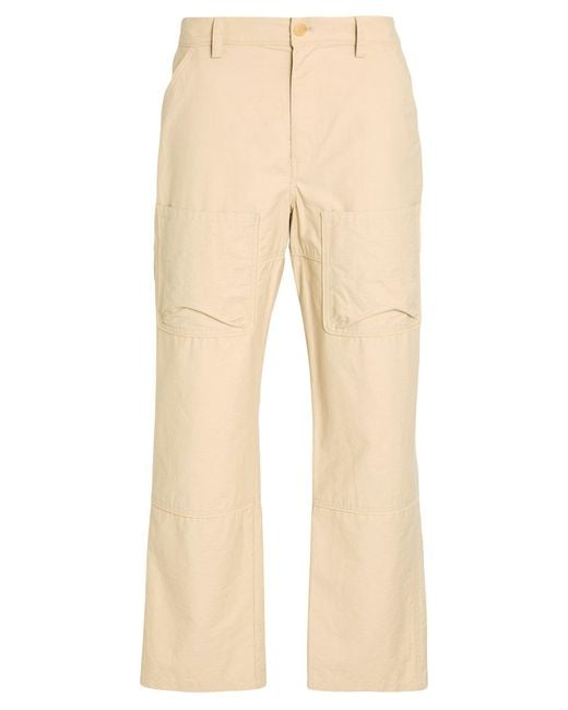 Jacquemus Natural Pants Cotton, Polyamide for men