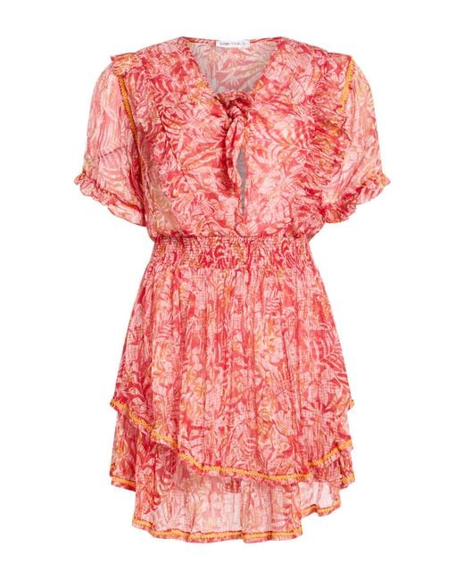 Poupette Pink Mini Dress Silk