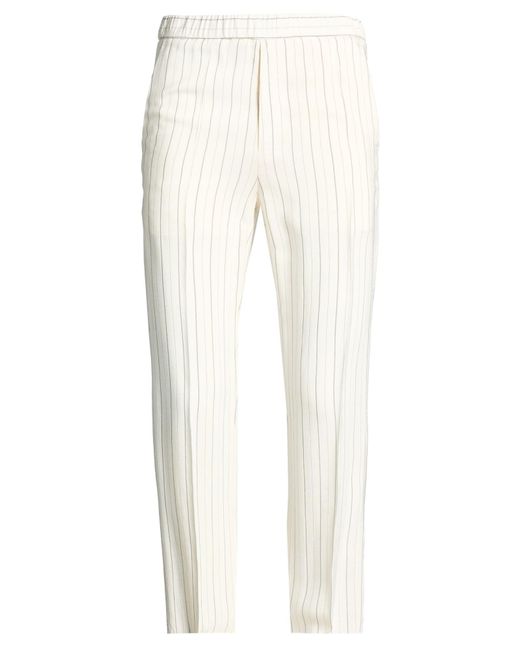 Lardini White Ivory Pants Viscose for men