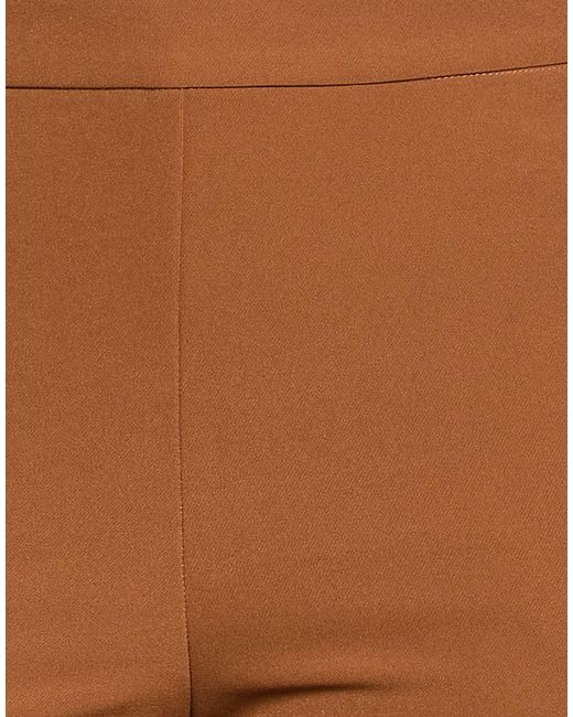 Maliparmi Brown Camel Pants Polyester, Elastane
