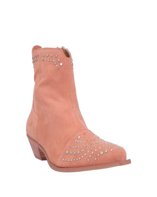 CURIOSITÉ Pink Ankle Boots