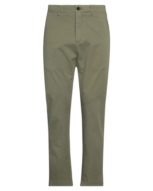 Department 5 Green Pants Cotton, Elastane for men