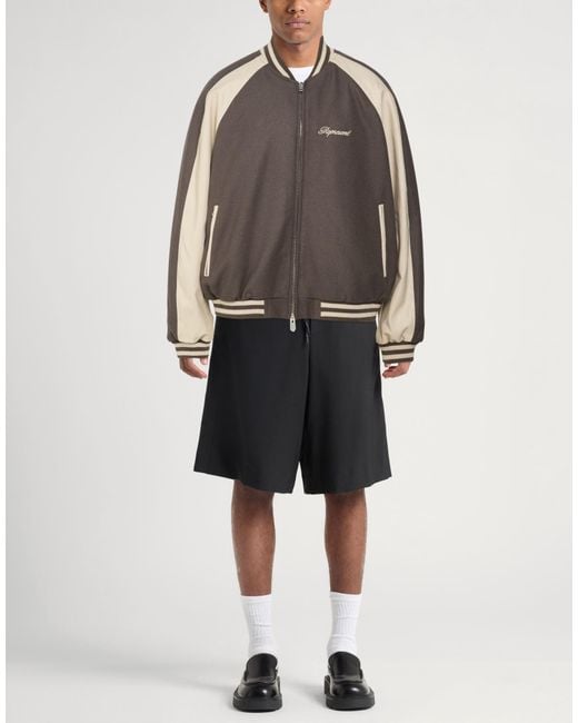 Represent Brown Jacket Wool, Polyamide for men