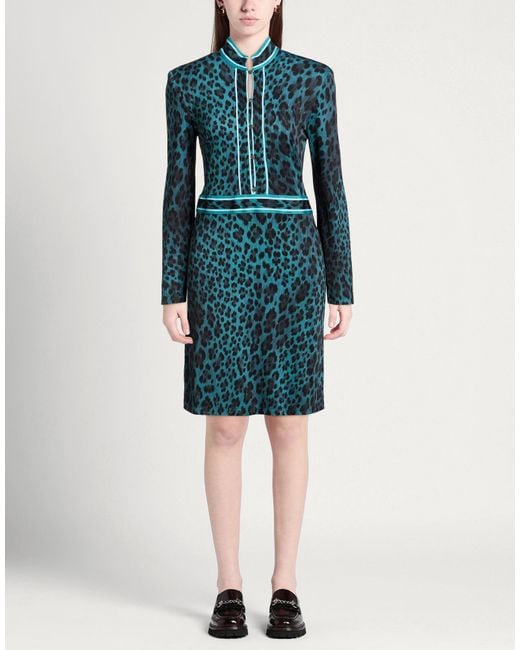 LEONARD Paris Blue Mini Dress