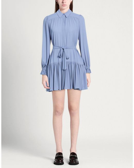 Soallure Blue Mini Dresses
