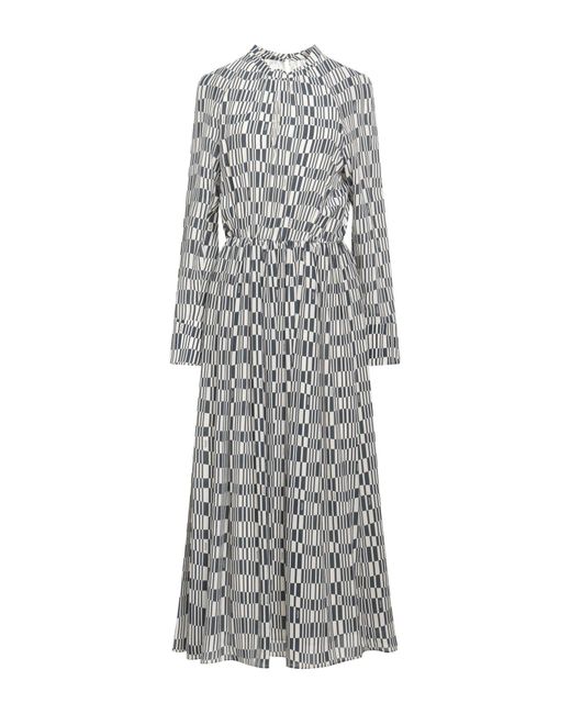 Rochas Gray Maxi-Kleid