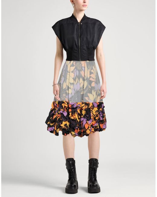 Comme des Garçons Gray Lilac Midi Skirt Polyester