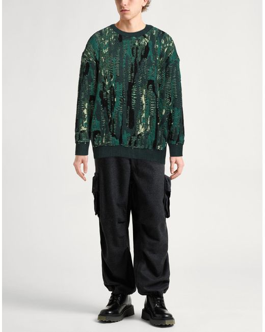 Acupuncture Green Deep Sweater Polyester, Cotton, Acrylic, Mohair Wool, Goat Wool for men