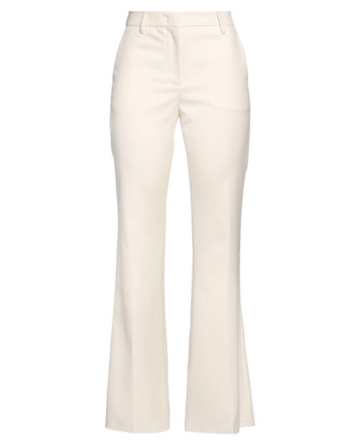 Department 5 White Pants Polyester, Viscose, Elastane
