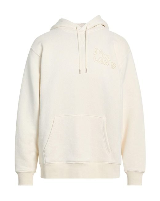 Soulland White Sweatshirt Organic Cotton, Recycled Polyester for men