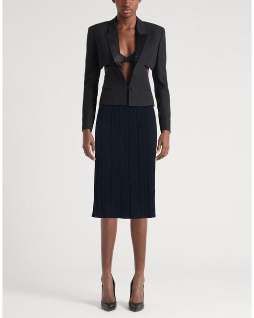 Thom Browne Blue Midi Skirt Virgin Wool
