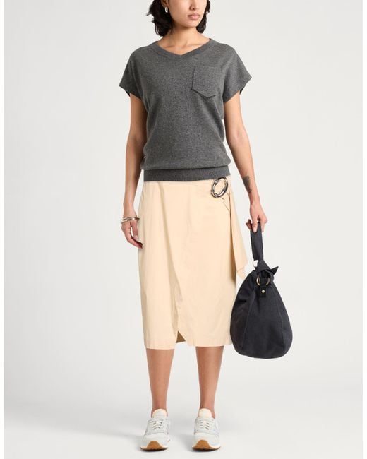 Patrizia Pepe Natural Midi Skirt