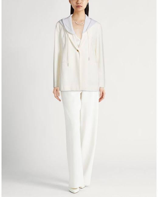 Fabiana Filippi White Blazer Cotton, Viscose, Polyester