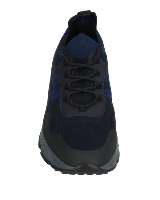 Hogan Blue Sneakers Leather, Textile Fibers for men