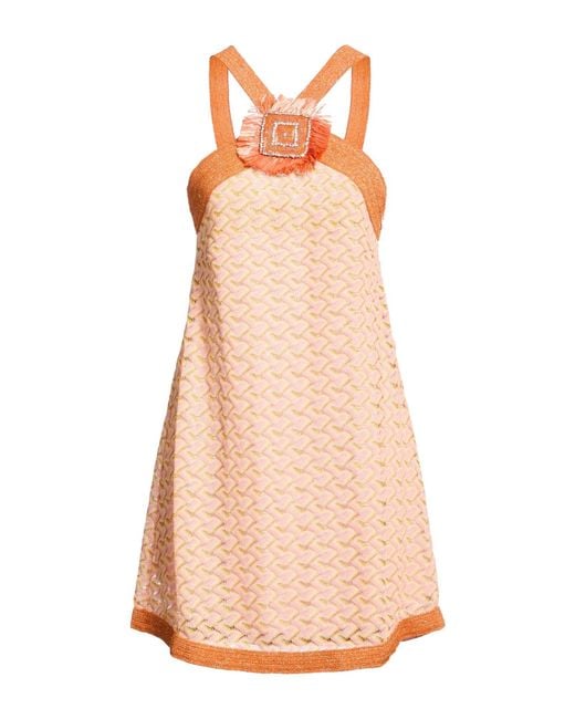 PHO® Firenze Pink Mini Dress Cotton, Polyester, Lurex