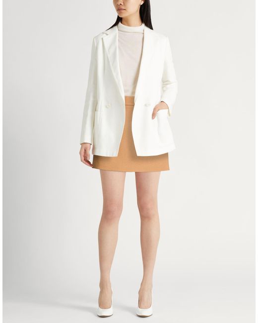 Tod's Natural Camel Mini Skirt Virgin Wool