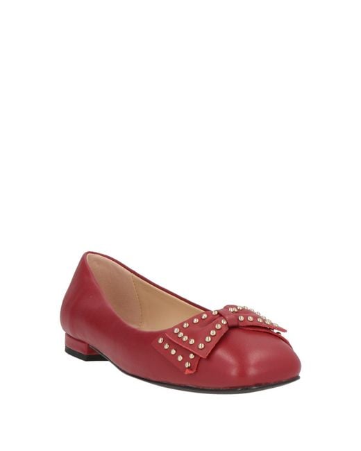 CafeNoir Red Ballet Flats
