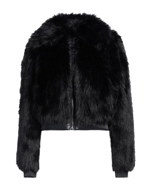 MICHAEL Michael Kors Black Shearling- & Kunstfell