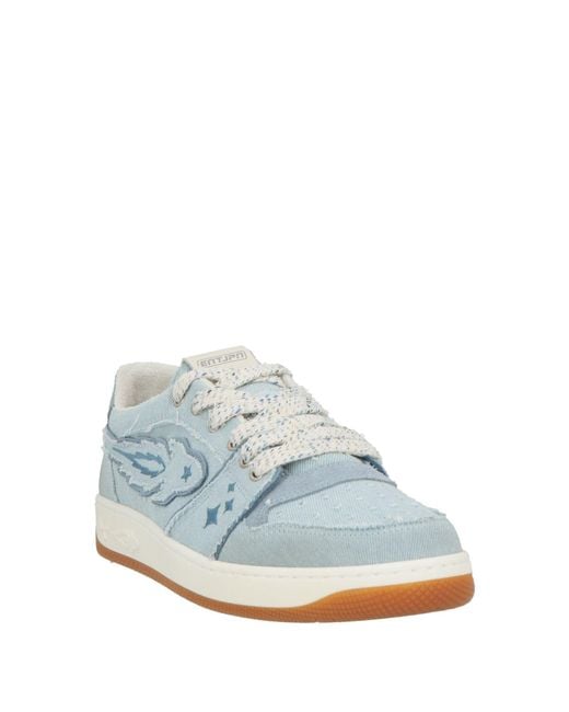 ENTERPRISE JAPAN Blue Light Sneakers Leather, Textile Fibers for men