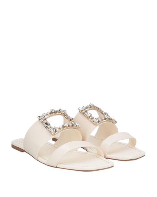 Roger Vivier White Cream Sandals Leather