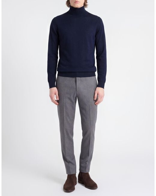 PAOLO RAGAZZINI Blue Midnight Turtleneck Wool for men