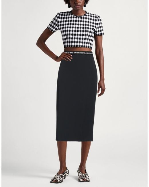 Versace Jeans Couture Black Midi Skirt