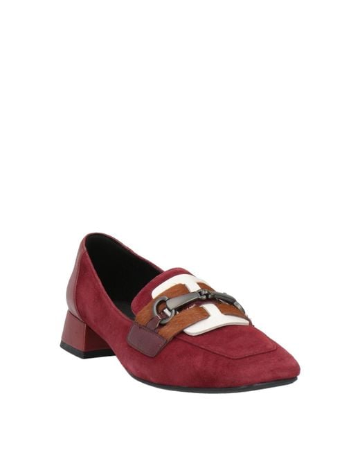 Luciano Barachini Red Loafers Leather
