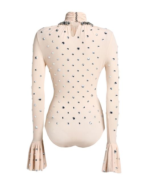 Rabanne White Bodysuit Cupro, Elastane