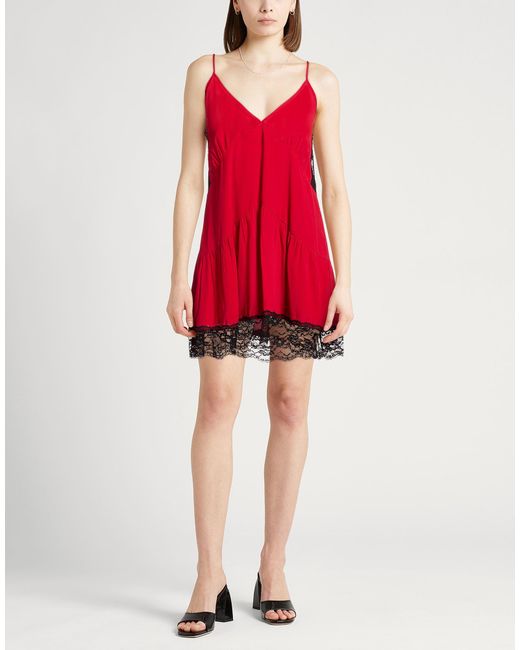 Liu Jo Red Mini Dress Silk