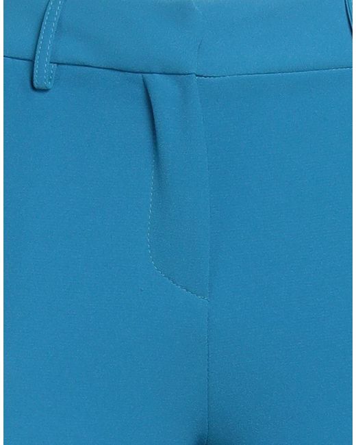 SIMONA CORSELLINI Blue Azure Pants Polyester, Elastane