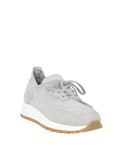 Fabiano Ricci White Light Sneakers Textile Fibers, Leather