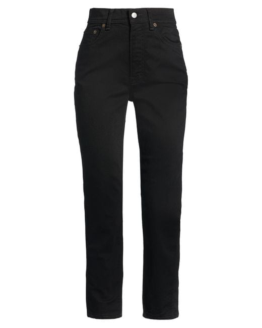 Acne Black Jeans Cotton, Polyester, Elastane