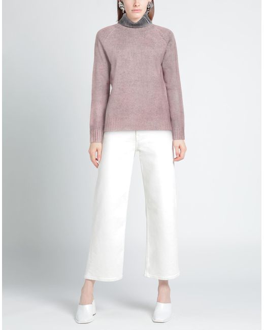 Aragona Pink Turtleneck Wool, Cashmere