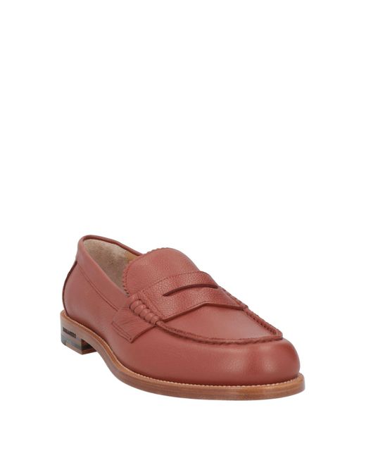 DSquared² Red Loafers Leather for men