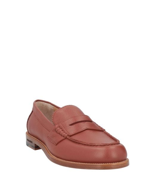 DSquared² Red Loafers Leather for men