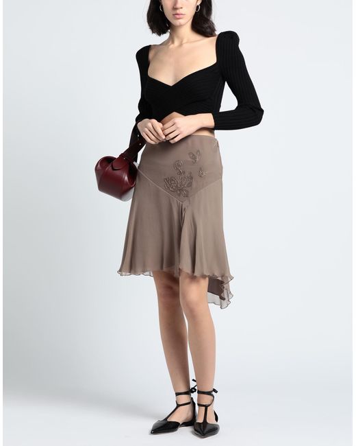 Blumarine Brown Mini Skirt